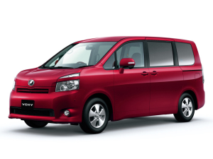 Коврики в салон (2 ряда) Toyota Voxy II R70 (2007-2013)(7 мест) комплектация с салазками и проходом*